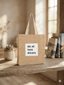 กระเป๋าโท้ทผ้ากระสอบรักษ์โลก ขนาด 38x42 ซม. หูหิ้วด้านบน แบบกล่อง ขายส่ง พิมพ์โลโก้ตามสั่ง กระเป๋าช้อปปิ้งนำกลับมาใช้ใหม่ได้ สำหรับงานโปรโมชั่น - Product Image 2