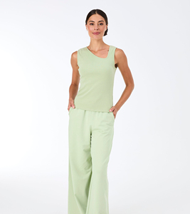 Camiseta sin mangas transpirable con cuello redondo para mujer, ajuste ceñido, informal, para verano, prenda de primera calidad - Product Image 2