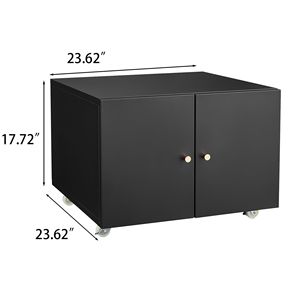 Black 2-Door Steel Copier <b>Stand</b> Mobile Pedestal File & <b>Printer</b> <b>Stand</b> Office Furniture-Supports Self Pick - Product Image 4
