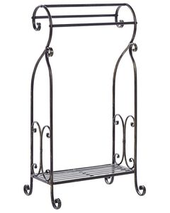 Calentador de Toallas Doble de Acero Inoxidable Moderno con Estante Organizador y 3 Barras para Decoración de Cocina y Hogar - Product Image 1