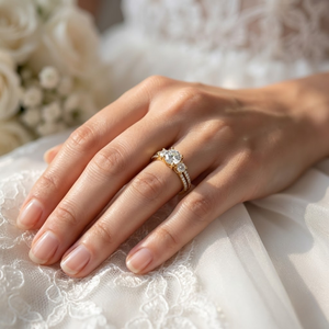 KING O KING Hong Kong, conception personnalisée, or jaune massif 18 carats, diamant véritable taille brillant classique, bagues semi-montées - Product Image 2