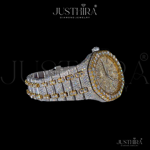 Reloj Mecánico de Moda para Hombre, de Acero Inoxidable, con Diamantes Simulados, Cristal VVS Moissanite, Resistente al Agua 3BAR, 42mm - Product Image 5