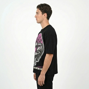 Jealous Ones Envy Pink Brain Skull T-<b>Shirt</b> <b>Black</b> Streetwear Gothic Graphic Tee Wholesale - Product Image 3