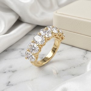 3.50CTW Oval Cut Prong Set Half Eternity Ring - Product Image 1