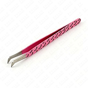 Professional Pink Stainless Steel Eyelash Extension Tweezers with Fiber Tips Custom Logo <b>Precision</b> <b>Tools</b> for Volume Lashes - Product Image 3