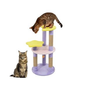 Albero per Gatti da Interno Moderno e Carino con Piattaforma, Elegante Tiragraffi per il Divertimento Felino - Product Image 1
