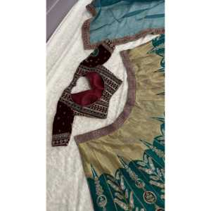 Vestidos de Cóctel Elegantes Lehenga Choli con Bordado de Hilo y Secuencia para Fiestas - Product Image 3