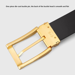 Wholesale Fashion Men's Genuine Leather Belt <b>Adjustable</b> Alloy Buckle Casual Belt Manufactured in Bangladesh - Product Image 3