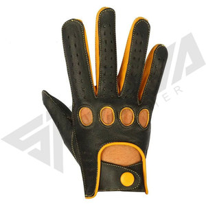 Wholesale Winter Fashion Customized unisex Luxury Touch Screen Men Motorcycle Car Drive Genuine Deerskin Leather Driving <b>Gloves</b> - Product Image 2
