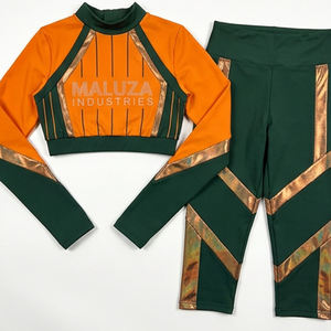 Uniformes de Animadoras Personalizados Transpirables de Secado Rápido al por Mayor, Ropa Deportiva para Equipos de Animadoras, Conjuntos de Baile para Espectáculos - Product Image 4