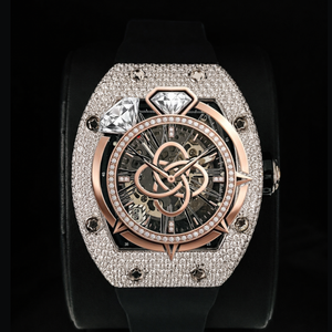 Reloj de Diamantes Moissanite con Logotipo Personalizado para Hombre, Reloj de Pulsera de Lujo con Incrustaciones Completas de Piedras VVS - Product Image 1