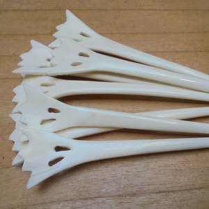 Bâtonnet à cheveux en os massif |   Porte-chignon naturel poli - Product Image 1