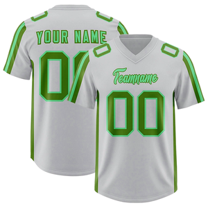 Maillot de football américain 100 % polyester à manches courtes pour adultes, respirant, grande taille, avec impression par transfert thermique - Product Image 2