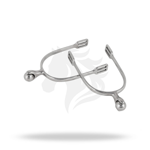 Espuelas de acero inoxidable para equitación con punta de bola, espuelas de entrenamiento ecuestre inglés, metal duradero - Product Image 1