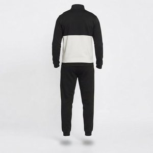 Custom Men's Black Tracksuits <b>Sets</b> Stand Collar Zipper Jacket Sweatpants Casual Breathable Polyester Cotton <b>Knitted</b> Autumn Wear - Product Image 2