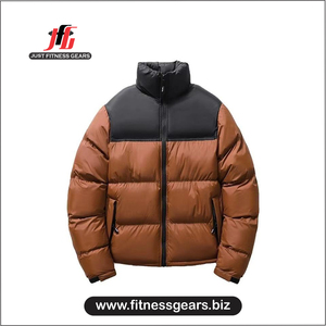 Veste d'hiver unisexe en duvet, coupe-vent, rembourrée de polyester/coton, coupe décontractée, vente en gros - Product Image 1