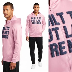 Men's <b>100</b>% <b>Polyester</b> Hoodie Zipper Sweatshirt Distressed Embroidery Hoodies Men Sports Training Zipper Hoodie Mens - Product Image 3