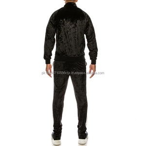 Custom Design Velour Two Piece Set Men Vintage <b>Tracksuit</b> Men Velvet Oversized <b>Plain</b> Streetwear Summer Set - Product Image 6