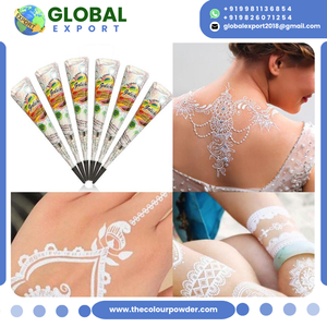 Conos y Tubos de Henna Blanca al por Mayor, Producto Certificado a Base de Resina Natural, 60 Paquetes por Caja, para Maquillaje Nupcial y Arte Corporal - Product Image 4