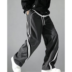 Pantalon évasé tendance style sport, coupe droite et large, confortable et respirant, séchage rapide, idéal pour l'extérieur - Product Image 6