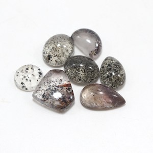 59 ct de Piedras Preciosas Naturales de Super Siete Negro en Forma de Cabujón, 7 Piezas Sueltas para Joyería - Product Image 3