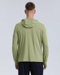 <b>Men</b> Sports <b>Long</b> <b>Sleeve</b> Half Zip Sweatshirt Jacket Fitness Jogging <b>Tops</b> Breathable Training Compression Running 100% Polyester - Product Image 1