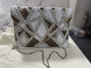 กระเป๋าคลัทช์ลูกปัดแบบแฮนด์เมดสำหรับผู้หญิงชาวอินเดียกระเป๋าแฟชั่นสไตล์โบฮีเมียนคลาสสิกสำหรับปาร์ตี้ช้อปปิ้งตอนเย็นขายส่ง - Product Image 6