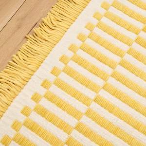 Alfombra de Lana 100% Hecha a Mano para Sala de Estar – Alfombra de Piso Anudada a Mano, Alfombra de Lana Hecha a Medida – Estilo Kilim Bohemio - Product Image 5