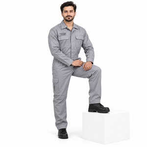 Combinaison ignifuge 100% coton FR, haute visibilité, orange, uniformes de travail pour adultes, service OEM disponible - Product Image 2
