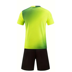 Conjunto de Camiseta de Fútbol Sublimada con Degradado Amarillo y Verde para Hombre, Manga Corta, Absorbe la Humedad, Ajuste Atlético, Uniforme de Fútbol - Product Image 2