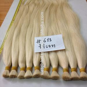 100% Raw Cambodian Hair Bulk Unprocessed No <b>Tangling</b> Cuticle Aligned Remy Human Hair Extension Double Drawn Bulk Hair - Product Image 3