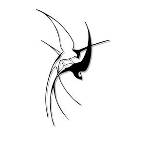 Modern Metal Wall <b>Art</b> Abstract Bird Sculpture Black Minimalist Home Decoration Medium Size Handmade Irregular Shape - Product Image 2