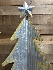Galvanized Metal Christmas Tree Perfect for <b>Window</b> Display and Winter Event Decoration and Cozy Festive Ambience From India - Product Image 3