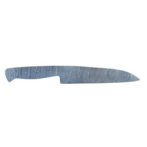 Cuchillos de chef de acero de Damasco con hoja en bruto, estilo Full Tang Drop Point, de grado industrial, con mango personalizado, para cocina, al por mayor - Product Image 3