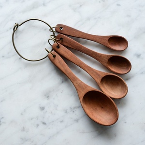 Highest quality <b>measuring</b> <b>spoons</b> set cafeteria supply hot sale wooden beans and flour <b>spoon</b> sets - Product Image 4