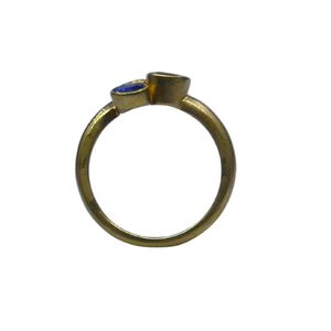 Wedding Wear 925 Sterling <b>Silver</b> Gold Plated Jewelry Blue Topaz <b>Emerald</b> Sapphire Gemstone Women Wear <b>Ring</b> - Product Image 3