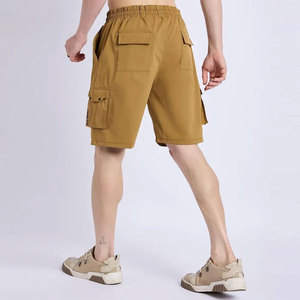 Shorts cargo pour homme en polyester/nylon imperméable, taille élastique, taille mi-haute, avec poches, respirant - Product Image 6