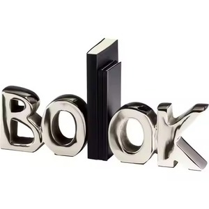 Indoor Metal Bookends Strong Book Holder Non Slip Book Stopper <b>Office</b> Desk <b>Shelf</b> Organizer - Product Image 2