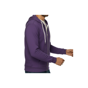 Sweat-shirt à capuche zippé en polaire pour homme, style streetwear - Product Image 4
