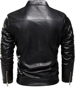 Vintage Coated <b>Leather</b> <b>Jacket</b> <b>Men</b> 100% Genuine Cowhide <b>Leather</b> Regular Length-Fashion Casual Style Hooded Varsity <b>Jacket</b> - Product Image 2