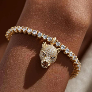 ZAWO HOUSE ZAWO-106 3mm Sterling Silver Plated VVS1 White Diamond Unisex Luxury Tennis Chain Bracelet for <b>Gift</b> - Product Image 1