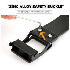 Ceinture en cuir de vachette véritable de qualité supérieure pour homme, classique, décontractée, boucle en acier, longueur réglable, écologique, résistante - Product Image 4