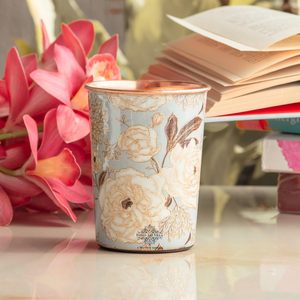 Eleve su colección de vasos con nuestro exquisito vaso de vidrio floral chapado en oro de cobre puro, maestrosmente elaborado a mano por expertos artesanos. - Product Image 3