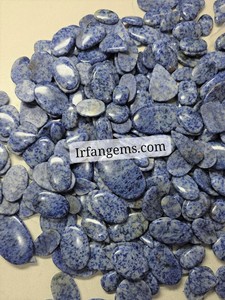 Natural Blue Spot Jasper Cabochons Lot Blue-<b>Colour</b> Polished Gemstones Loose Jasper Stones for Jewelry Making Stone Spot Jasper - Product Image 2