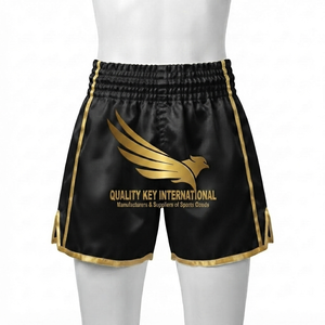 Pantalones Cortos de Boxeo de Tela Satinada Ligera y Duradera, Estilo Tradicional, para Entrenamiento Deportivo, Muay Thai - Product Image 3