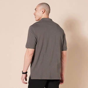 Men's Short Sleeve Polo <b>Shirt</b> Solid Color Regular Fit Cotton Jersey Casual Style O-Neck - Product Image 4
