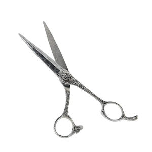 Tijeras de barbero profesionales de 6 pulgadas de acero con alto contenido de carbono, logotipo personalizado, herramienta de corte de pelo de filo afilado para barberos - Product Image 1