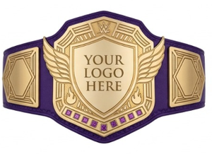 Ceinture de championnat d'arts martiaux personnalisable, violette et dorée, avec design de bouclier ailé, pour équipement d'entraînement - Product Image 2