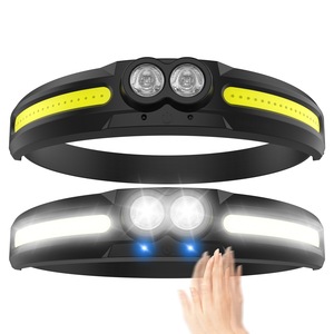 Linterna Frontal LED COB con Función de Inducción, 15 Horas de Duración, Carga Tipo <span class=keywords><strong>C</strong></span>, 2*XPE+COB, TPU+PC - Product Image 1