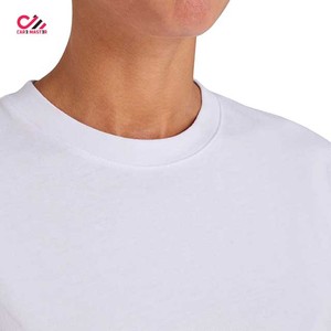 Premium Quality <b>Women</b> Oversized <b>White</b> Crew Neck <b>Short</b> <b>Sleeve</b> T-<b>Shirt</b> Loose Fit Plain Jersey Cotton Casual Top All Seasons - Product Image 4